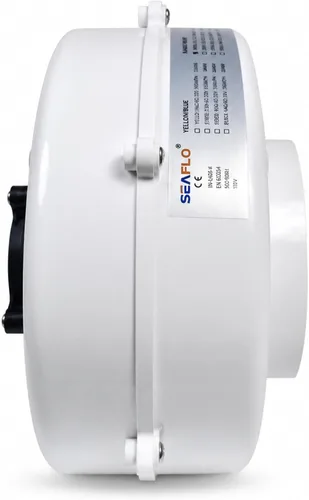Vista 3 de SEAFLO Ventilador de soplador de alto flujo, 320 CFM 12 voltios, montaje en brida, protección contra encendido, plástico ABS blanco