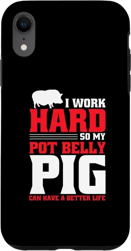 Vista 8 de iPhone 15 Pot Bellied Pig Owner Peluche Animal Toy Pot Belly Pig Lover Case