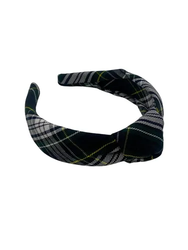 Vista 17 de Diadema anudada de 1.25 pulgadas, uniforme escolar, a cuadros, acolchada, con nudo en la parte superior, diadema de uniforme (cuadros 120)
