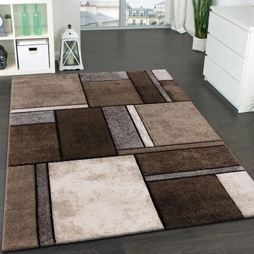 Vista 5 de Paco Home Alfombra de área con patrón geométrico moderno en marrón beige, tamaño: 2' x 3'7