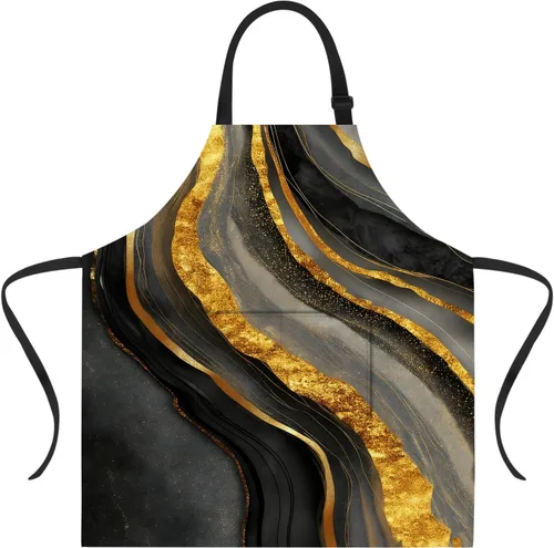 Vista 36 de ANNA QUEEN Delantal de Feliz Navidad para mujeres y hombres con bolsillos, delantal de muñeco de nieve, delantal de cocina ajustable para cocinero