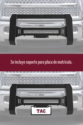 Vista 7 de TAC - Barra de defensa modular Predator para 2022-2025 Nissan Frontier camioneta pickup, versión de malla delantera, protector de parachoques