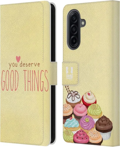 Vista 351 de Head Case Designs Assortment Cupcakes Happiness Leather Wallet Case Compatible with Samsung Galaxy A07 4G Surtido