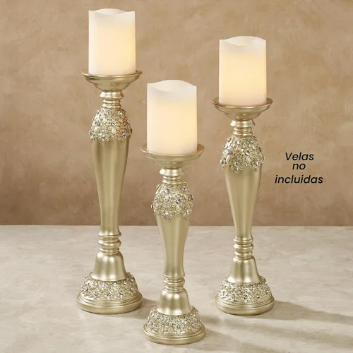 Vista 2 de Juego de tres candelabros Rya Gem Champagne Gold