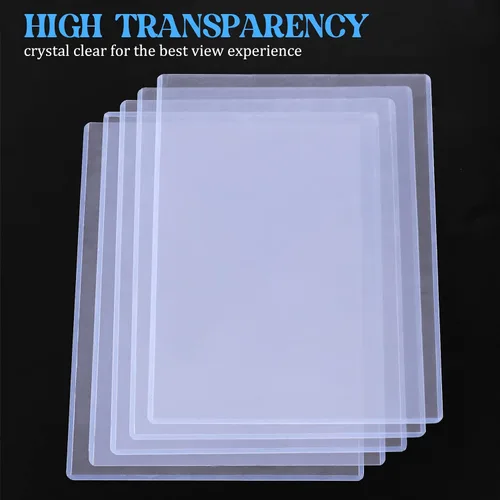 Vista 4 de 10 protectores rígidos de impresión de 8.5 x 11 pulgadas, protectores de hojas transparentes rígidas, protectores de papel, fundas para fotos