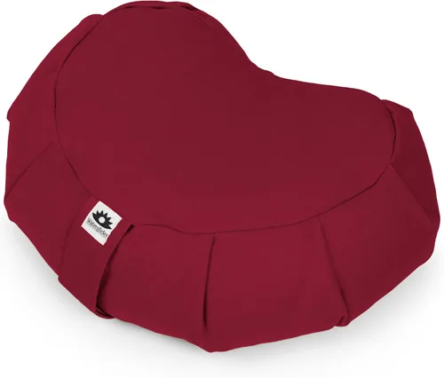 Vista 11 de Cojín de meditación (antracita) media luna, relleno de cáscara de trigo sarraceno, almohada o cojines de piso, asiento de yoga, Zafu, fabricado