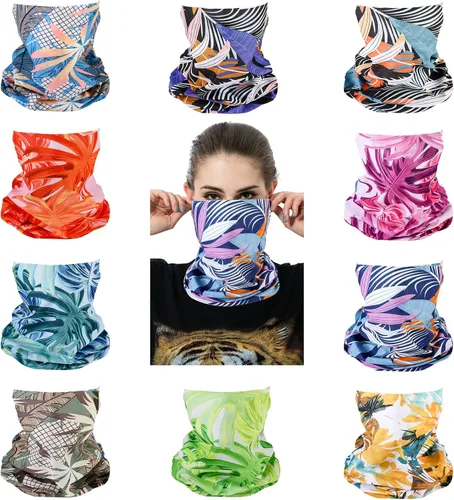 Vista 32 de Mascarillas de Polaina para el Cuello, Bufanda en Tubo, Bandanas Sin Costuras, Pañuelos para el Rostro, Cubierta Multiusos para la Cabeza