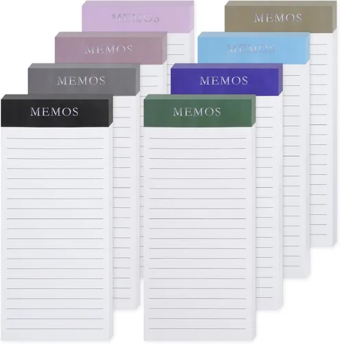 Vista 9 de 4 paquetes de blocs de notas magnéticos para nevera, gran almohadilla magnética para lista de comestibles para nevera, diseño completo con parte