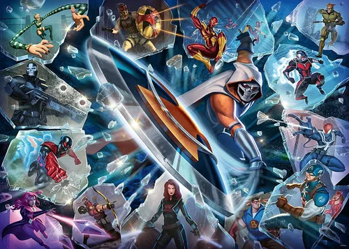 Vista 2 de Ravensburger Marvel Villainous: Taskmaster - Rompecabezas de 1000 piezas para adultos, 16905, cada pieza es única, la tecnología Softclick significa