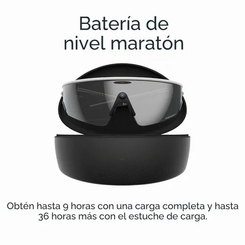 Vista 5 de Meta Oakley Vanguard Smart AI Gafas Blancas, Prizm Negro