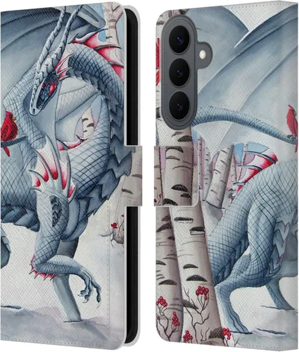 Vista 161 de Head Case Designs Officially Licensed Carla Morrow Galactic Entrancement Dragons Leather Wallet Case Compatible with Samsung Galaxy A07 4G