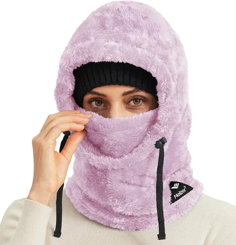 Vista 11 de Ski Mask Balaclava Wind-Resistant Winter Face Mask for Women/Men Adjustable Warm Hood Cover Hat Cap Scarf Leopardo