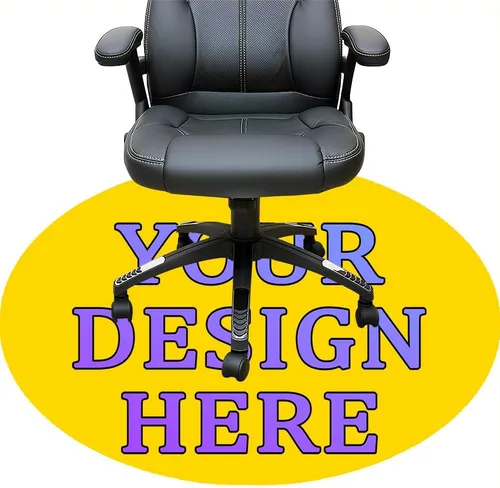 Vista 18 de Tapete redondo personalizado para silla de escritorio de oficina, diseño de tu propio logotipo de foto, texto, alfombrillas circulares