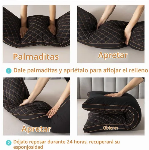 Vista 6 de WhatsBedding Almohada corporal de espuma viscoelástica con funda, almohada Almohada negra+funda de almohada gris