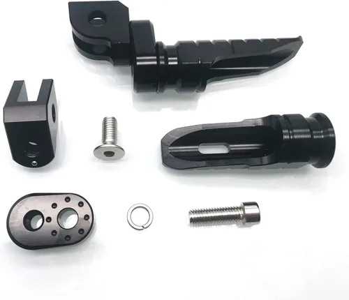Vista 6 de MZS Estriberas de motocicleta, estriberas delanteras ajustables dobles CNC para el pie del conductor, reposapiés negro compatible con FZ07 FZ09 FZ10