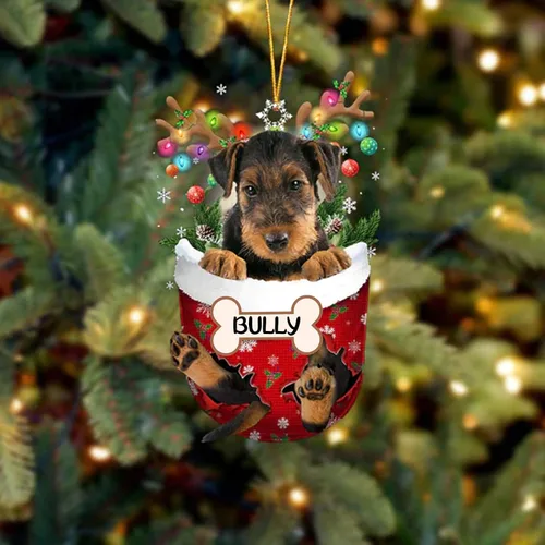 Vista 163 de IZI POD Affenpinscher Adorno de Navidad personalizado para perro, adorno de bolsillo de nieve para perro para árbol de Navidad, adorno acrílico