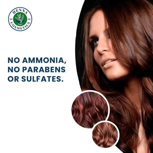 Vista 5 de Henna Cosmetics - Tinte para el cabello, color caoba, 3.53 onzas + 1.76 oz de henna gratis