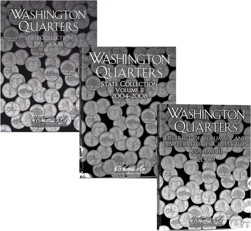 Vista 6 de H.E. Harris & Co. Carpeta de monedas del cuarto del Parque Nacional de Washington de EE. UU. Volumen 2 2016 – 2021 P & D # 2881