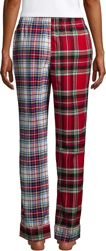 Vista 2 de Lands End Pantalones de pijama de franela con estampado para mujer