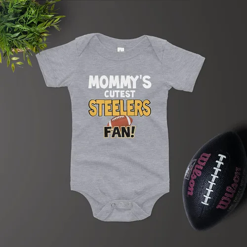 Vista 5 de NanyCrafts Body para fanáticos de los Steelers más lindos de Baby Mommy, fan de Baby Steelers