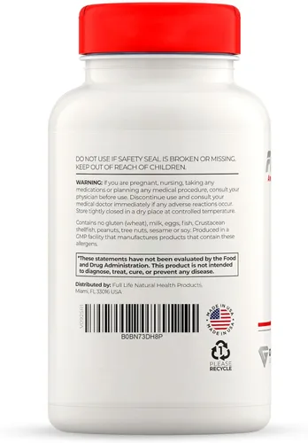 Vista 5 de Full Life Suplementos de colágeno hidrolizado, píldoras de colágeno bovino para mujeres y hombres, cápsulas de colágeno kosher, sin gluten, 90