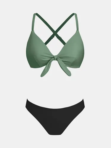 Vista 116 de CUPSHE - Conjunto de bikini de dos piezas para mujer, estampado floral y detalle de nudo de conejo