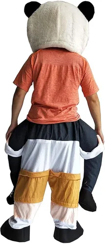 Vista 4 de JIUYUE Oktoberfest Beer Guy Shoulder Halloween Carry Ride On Beer Guy Oktoberfest PARYT Disfraz de mascota para adultos, Amarillo