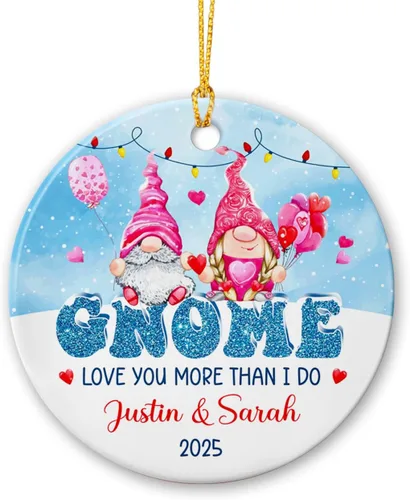 Vista 10 de Adorno de artista personalizado 2025 para árbol de Navidad, adornos de cerámica de dibujo personalizado, regalos de Navidad para pintores