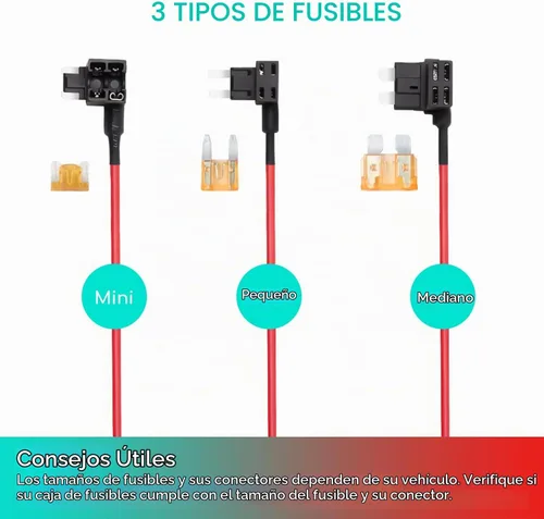 Vista 7 de COOAU Kit de cable duro para cámara de salpicadero, puertos micro USB