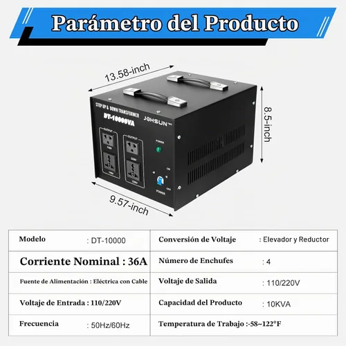 Vista 7 de Convertidor de voltaje de 8000 W/10000 W, transformador elevador/abajo, 110 V/220 V, convertidor de potencia, regulador de voltaje automático