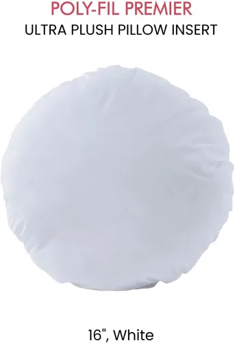Vista 2 de Fairfield Poly-Fil Premier, inserto de almohada ultra afelpado, rellenos de almohada redondos para almohadas decorativas, almohadas de viaje