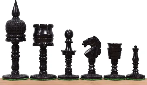 Vista 2 de Juego de ajedrez Pre-Staunton de la serie inglesa Camel Bone - 32 piezas