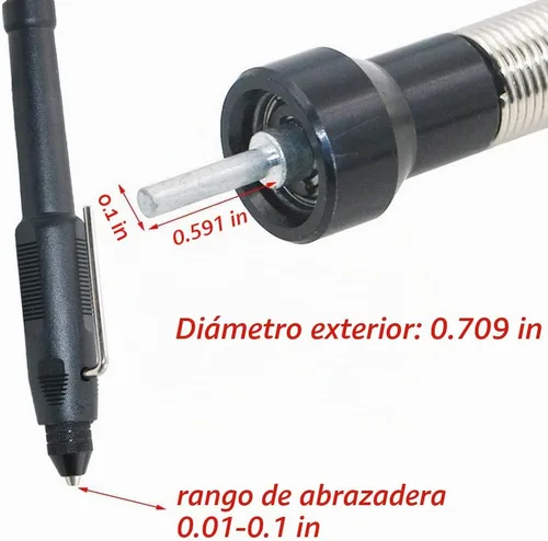 Vista 3 de Adaptador de eje flexible, accesorio flexible de extensión de eje de taladro sin llave, portabrocas para amoladora rotativa con llave - 0.126 in/1/8