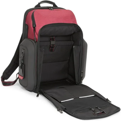 Vista 6 de TUMI - Mochila grande para portátil Alpha Bravo Esports Pro - Mochila definitiva para atletas de deportes electrónicos - Red Ombre, Rojo ombre