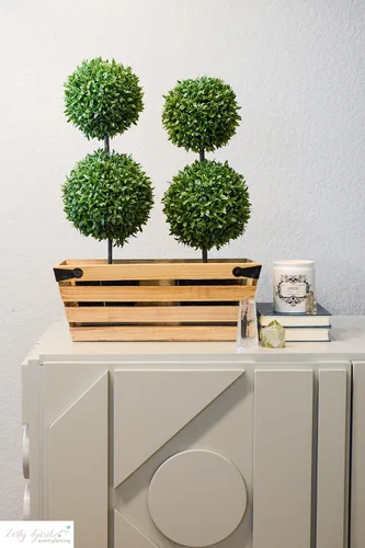 Vista 2 de Admired By Nature Maceta de madera natural, caja rectangular de madera de 6 x 13 pulgadas de largo, para jardines, plantas, decoración del hogar