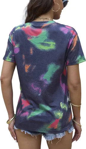 Vista 3 de Camisa de los años 80 Baby 90s Made Me para mujer, estilo vintage, teñido anudado, camisas casuales retro de los 80 para nostalgia