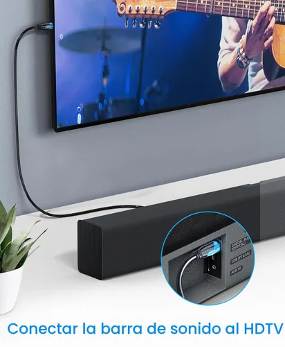 Vista 2 de BlueRigger Toslink - Cable de fibra óptica óptica (1.5 pies)