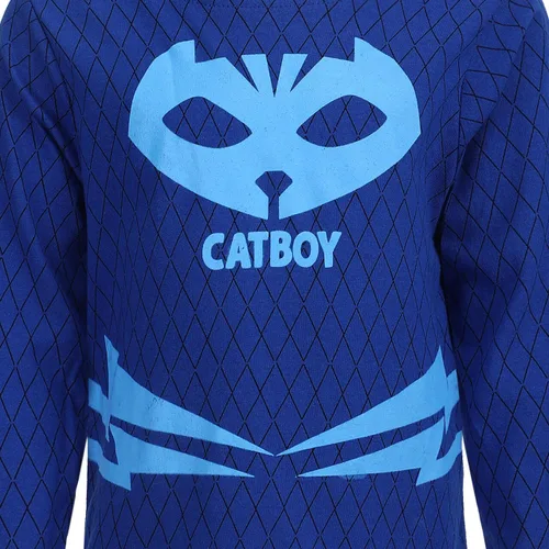 Vista 5 de Hasbro PJ Masks Catboy and Gekko - Conjunto de camisa de manga larga y pantalones deportivos para niños pequeños y niños pequeños, verdeazul