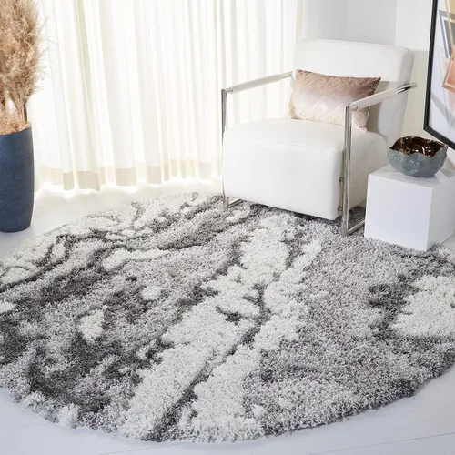 Vista 32 de SAFAVIEH Horizon Shag Collection - Alfombra decorativa, 2 x 3 pies, gris y azul, no desprende pelusa y de fácil cuidado, 2 pulgadas de grosor, ideal