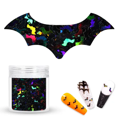 Vista 8 de Laza Brillantina gruesa de 0.07 oz para el día de San Patricio, confeti de clavo, dijes holográficos de uñas, calcomanías de lentejuelas brillantes