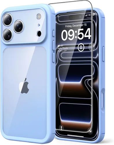 Vista 16 de TAURI Funda para iPhone 17, antiamarilleamiento con protector de pantalla, protección de grado militar, a prueba de golpes, delgada para iPhone 17