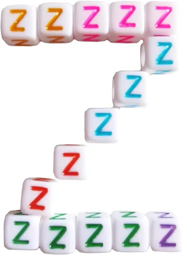 Vista 6 de Xeahung 200 cuentas de letras acrílicas cuadradas multicolor para hacer joyas, llaveros de bricolaje, collares, pulseras, decoraciones