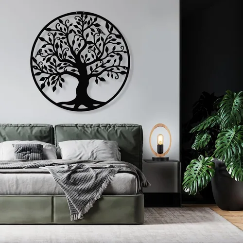Vista 3 de Arte de pared de metal árbol de la vida, decoración de pared de metal, árbol de la vida, decoración de pared de árbol de la vida, arte de pared