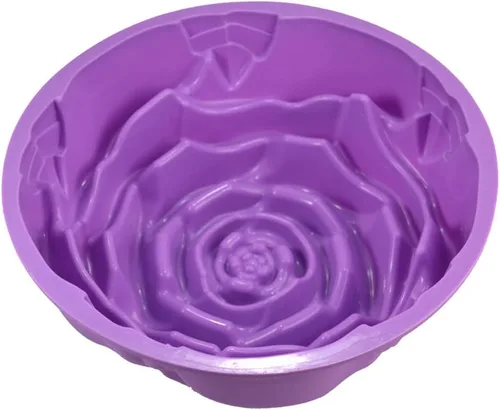 Vista 2 de Molde para hornear de silicona para tartas de cumpleaños de 9 pulgadas, diseño de flores de rosas, L