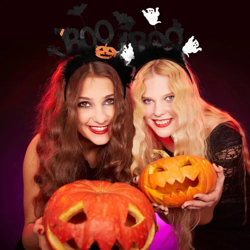 Vista 7 de JoviaFesta Halloween Headband BOO Ghost&Pumpkin Halloween Costume Party Accessories