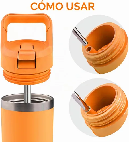 Vista 2 de Repuesto de popote de metal para botella Yeti Rambler Jr. Kids