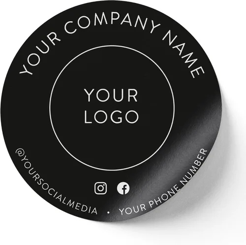 Vista 35 de Calcomanías de vinilo personalizadas con tu imagen, texto, diseño y logotipo. Etiquetas comerciales personalizadas impermeables para embalaje