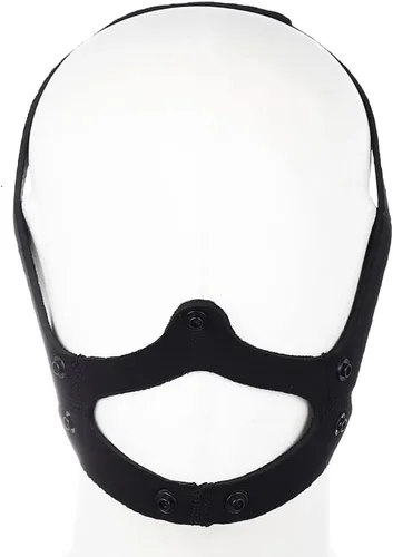 Vista 7 de Bozal de neopreno para cachorro, capucha para perro, máscara de juego, color negro