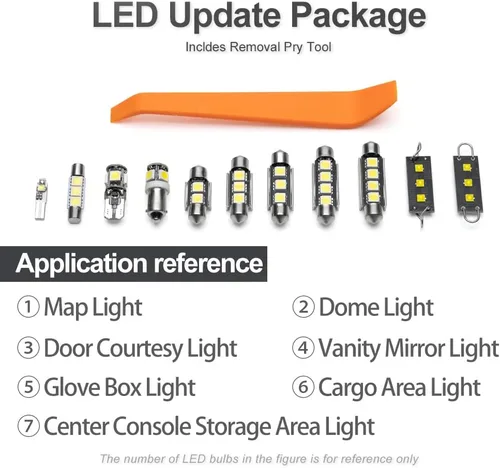 Vista 9 de nsautolighting - Juego de 17 bombillas LED para interior de Pilot de Hon'da Pilot 2016 2017 2018 2019 2020 2021 2022, bombillas LED interiores súper
