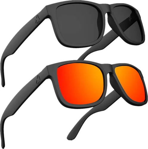Vista 16 de MAXJULI Gafas de sol polarizadas para hombres y mujeres, lentes de sol rectangulares con protección UV 8806